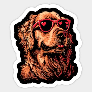 Cute Golden Retriever Sticker